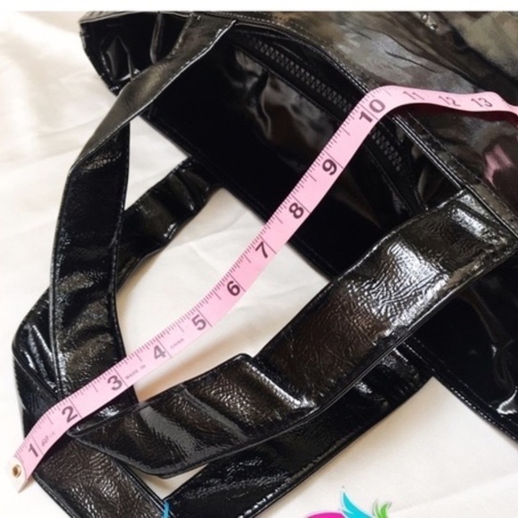 KITSON Los Angeles Black Vinyl Lrg. TOTE BAG - Picture 3 of 11